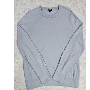 Express Pima Cotton Sweater, Crew Neck, Light Blue, New Mens Sz M